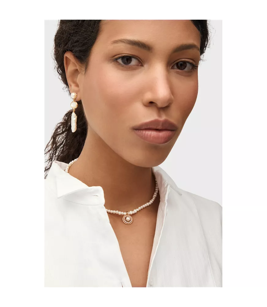 Collar Coco Duran Exquse en plata con baño de oro amarillo. 00513813