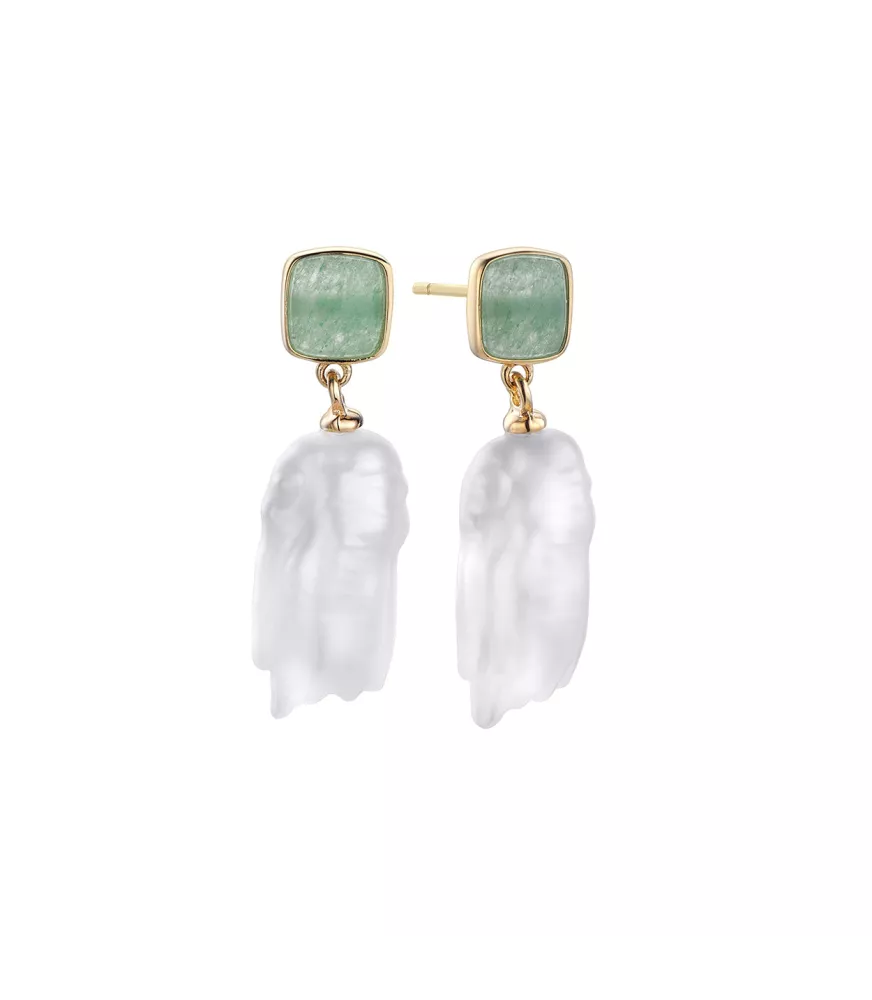 Pendientes Coco de Duran Exquse en plata dorada. 00514029