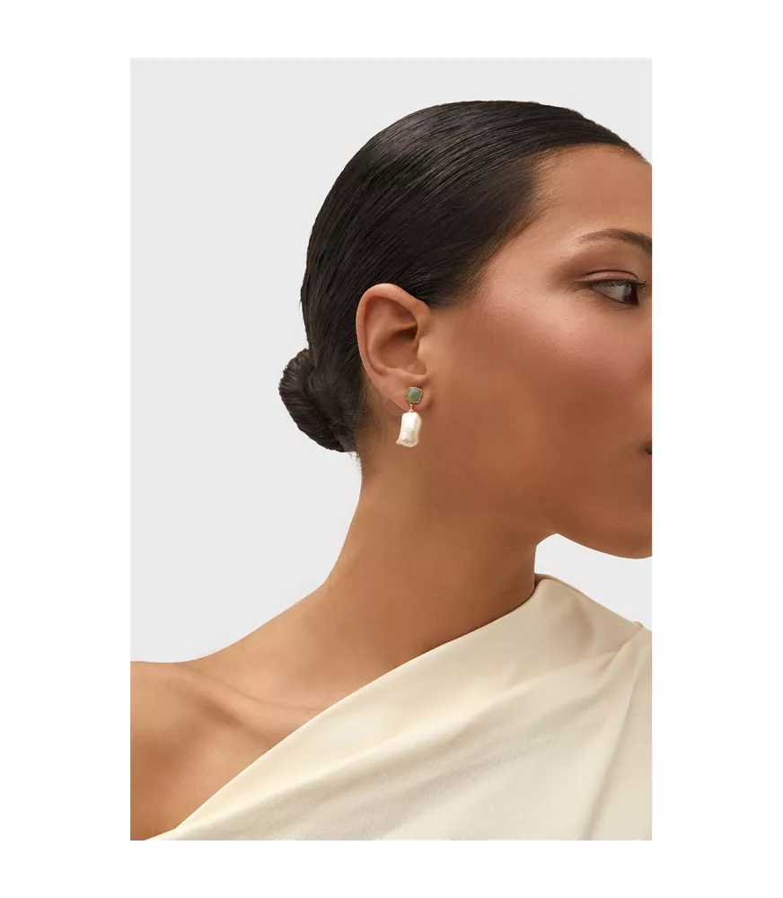 Pendientes Coco de Duran Exquse en plata dorada. 00514029