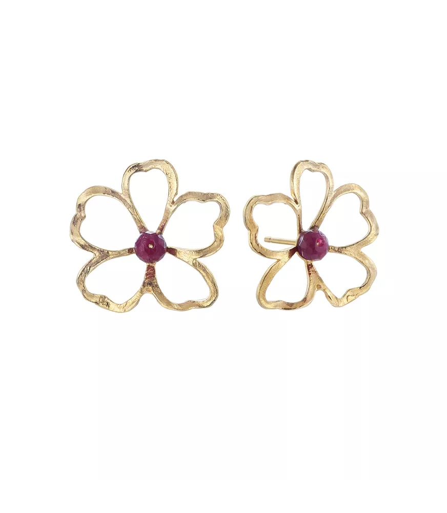 Pendientes Fiori de Duran Exquse en plata dorada. 00514081