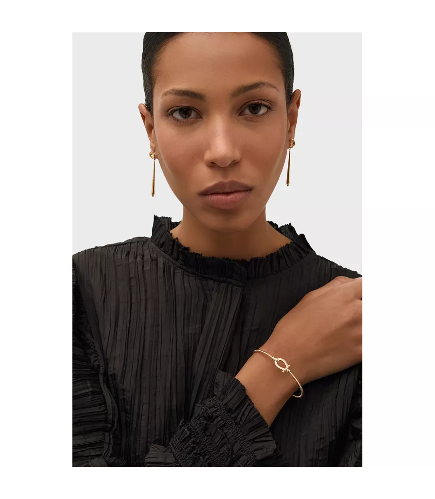 Pendientes Campanilla de Duran Exquse en plata dorada. 00513890