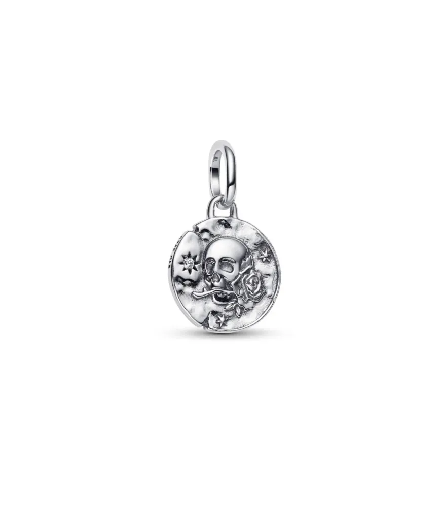 Charm Medallón en plata de primera ley Calavera