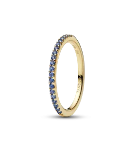 Anillo con un recubrimiento en oro de 14k Banda Azul Brillante REF. 162999C02
