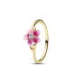 Anillo con un recubrimiento en oro de 14k Flor de Vaiana de Disney