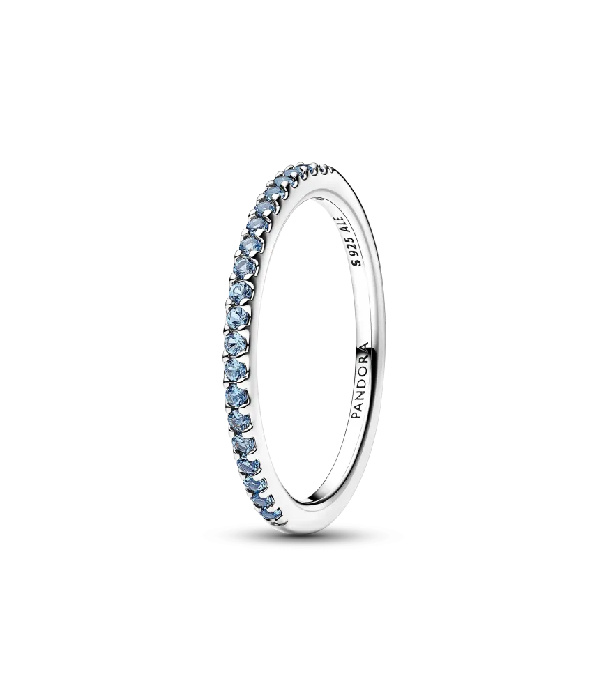 Anillo en plata de ley Banda Brillante Aguamarina REF. 192999C03