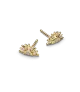 Pendientes con un recubrimiento en oro de 14k de Botón Sol Celestial Brillante
