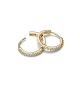 Pendientes con un recubrimiento en oro de 14k de aro Mini Brillantes