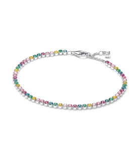 Pulsera Pandora en plata de ley de Tenis Arcoíris REF.593927C03