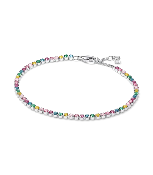 Pulsera Pandora en plata de ley de Tenis Arcoíris REF.593927C03