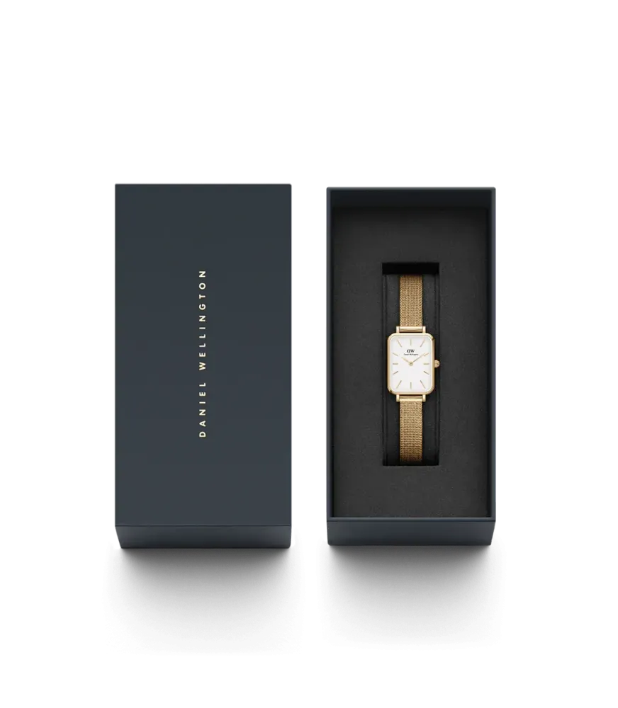 RELOJ DW QUADRO PRESSED EVERGOLD MUJER DW00100556