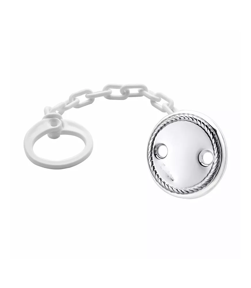 PINZA PARA CHUPETE DE PLATA PEDRO DURAN REDONDO CON ADORNO 00131102