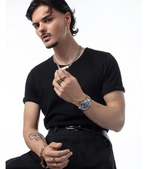 ANILLO VICEROY ACERO BICOLOR HOMBRE, COLECCIÓN ABRAHAM MATEO 15213A02200