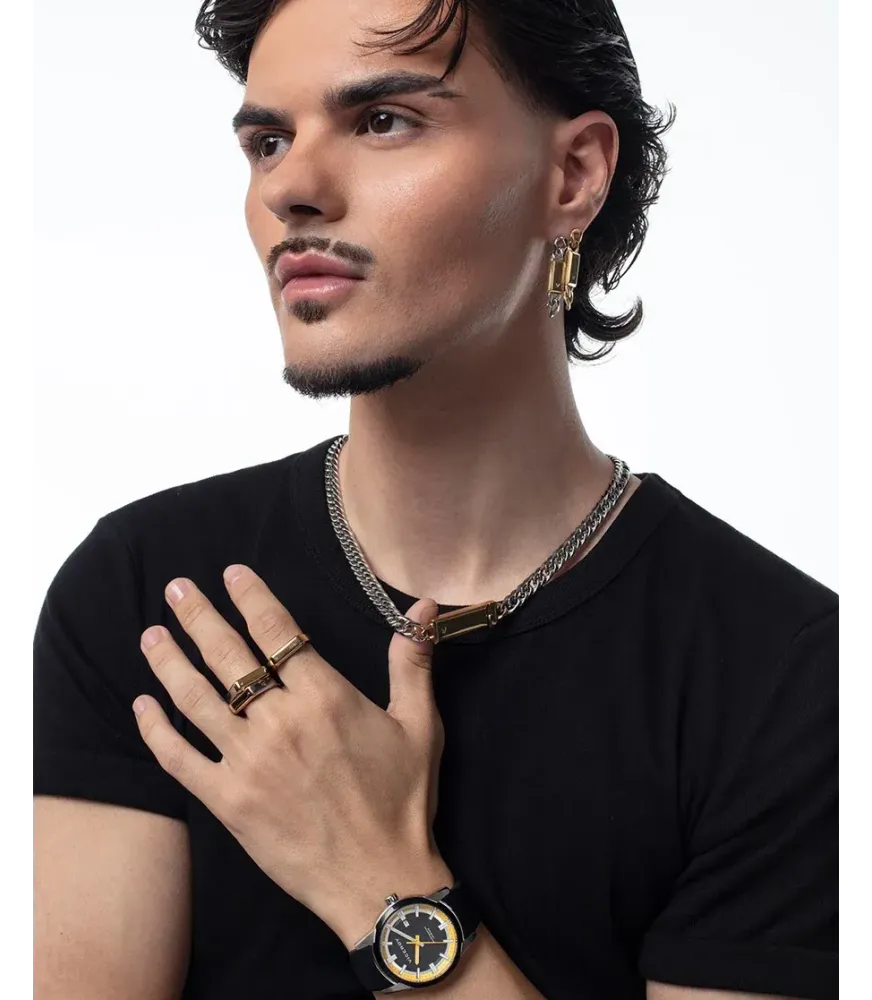 ANILLO VICEROY ACERO BICOLOR HOMBRE, COLECCIÓN ABRAHAM MATEO 15213A02200