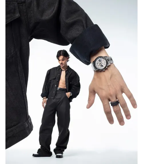 ANILLO VICEROY ACERO IP NEGRO HOMBRE, COLECCIÓN ABRAHAM MATEO 15213A02210