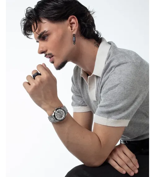 ANILLO VICEROY ACERO IP NEGRO HOMBRE, COLECCIÓN ABRAHAM MATEO 15213A02210