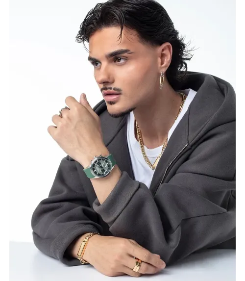PENDIENTE VICEROY ACERO BICOLOR HOMBRE, COLECCIÓN ABRAHAM MATEO 15213E01000