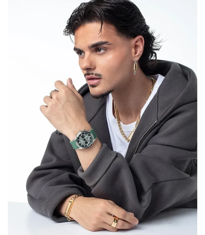 PENDIENTE VICEROY ACERO BICOLOR HOMBRE, COLECCIÓN ABRAHAM MATEO 15213E01000