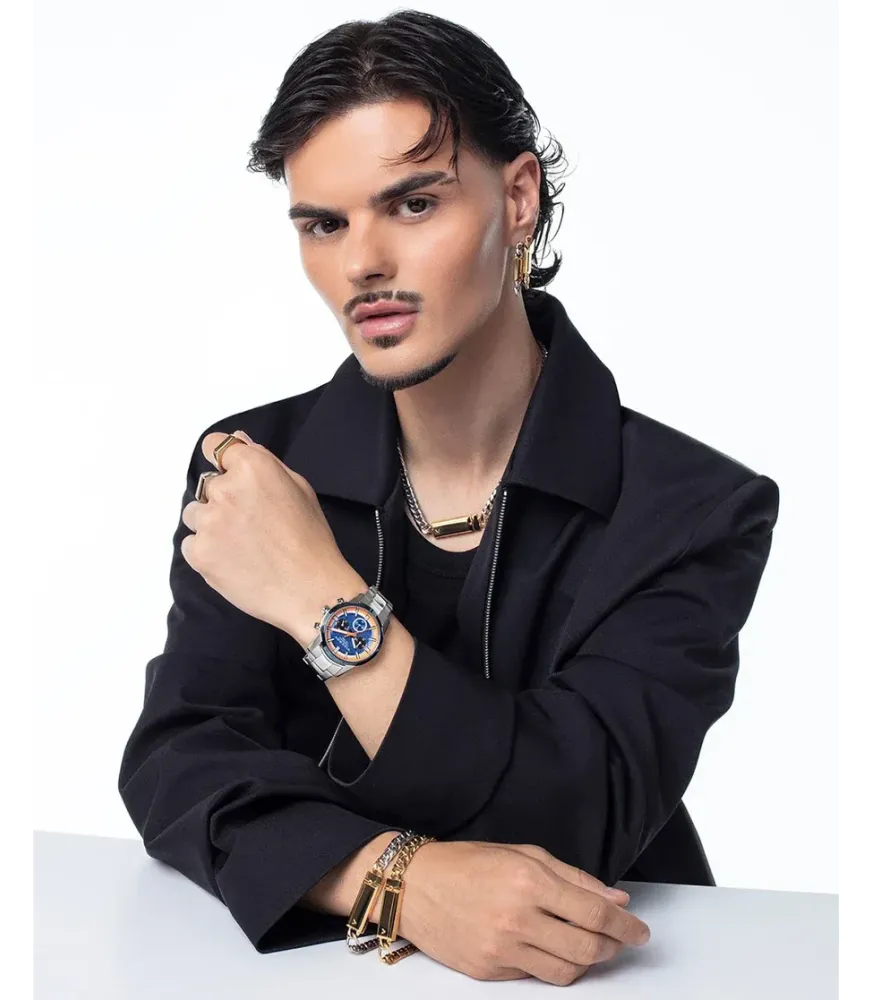 PENDIENTE VICEROY ACERO IP DORADO HOMBRE, COLECCIÓN ABRAHAM MATEO 15213E01012