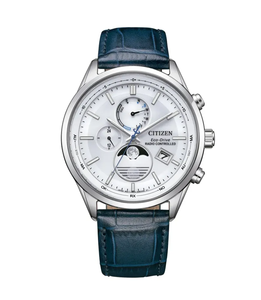 RELOJ CITIZEN RADIOCONTROLADO TSUKI-YOMI MOONPHASE HOMBRE BY1030-09A