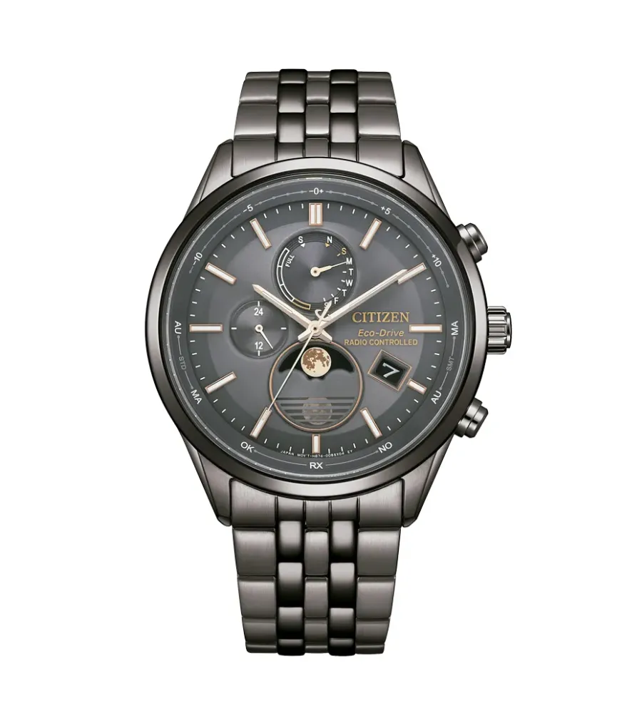 RELOJ CITIZEN RADIOCONTROLADO TSUKI-YOMI MOONPHASE HOMBRE BY1037-51H