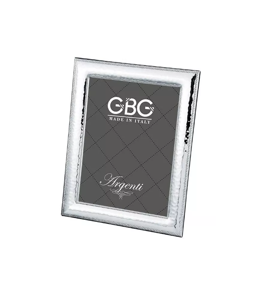 MARCO DE PLATA BILAMINADA 925 MILÉSIMAS MODELO CORDÓN MARTELADO REFERENCIA 5867D