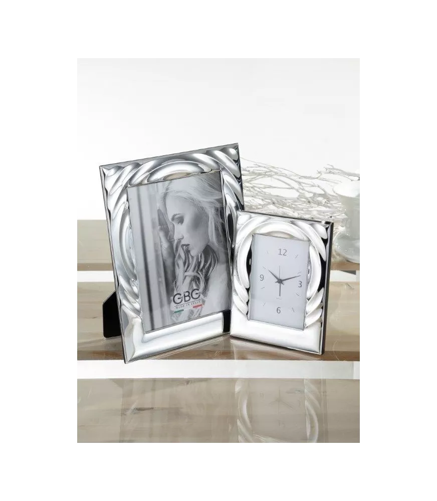 MARCO DE PLATA BILAMINADA 925 MILÉSIMAS MODELO CORDÓN MARTELADO REFERENCIA 1378B