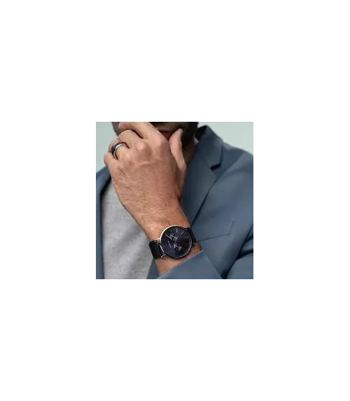 RELOJ DEPORTIVO HOMBRE NEGRO ESFERA AZUL 11940-227