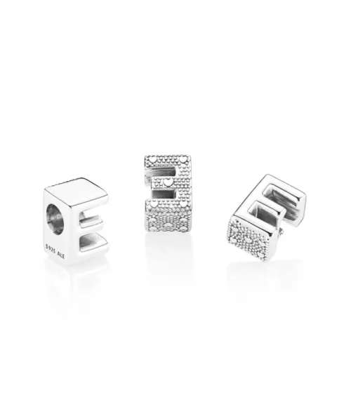 Charm En Plata De Ley Letra E