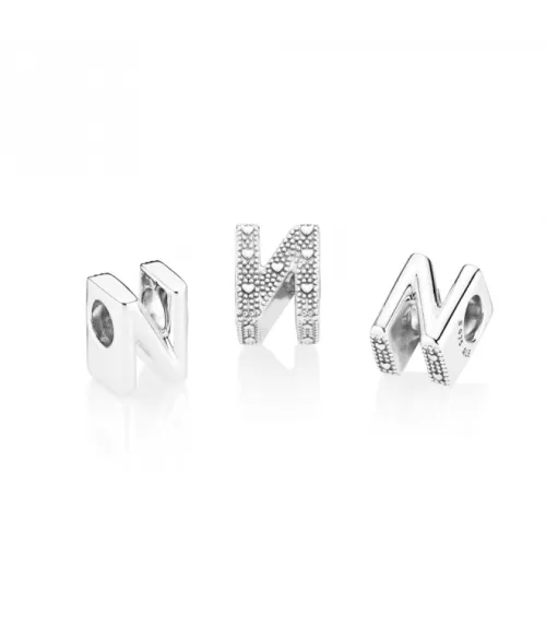 Charm En Plata De Ley Letra N