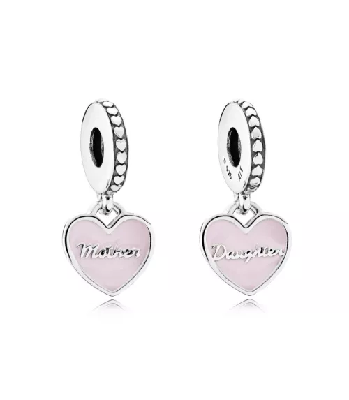 Charm colgante en plata de ley Corazones Madre e Hija
REF. 792072EN40