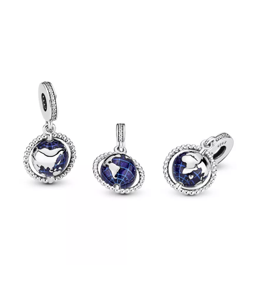 Charm colgante en plata de ley Globo Giratorio
REF. 798021CZ