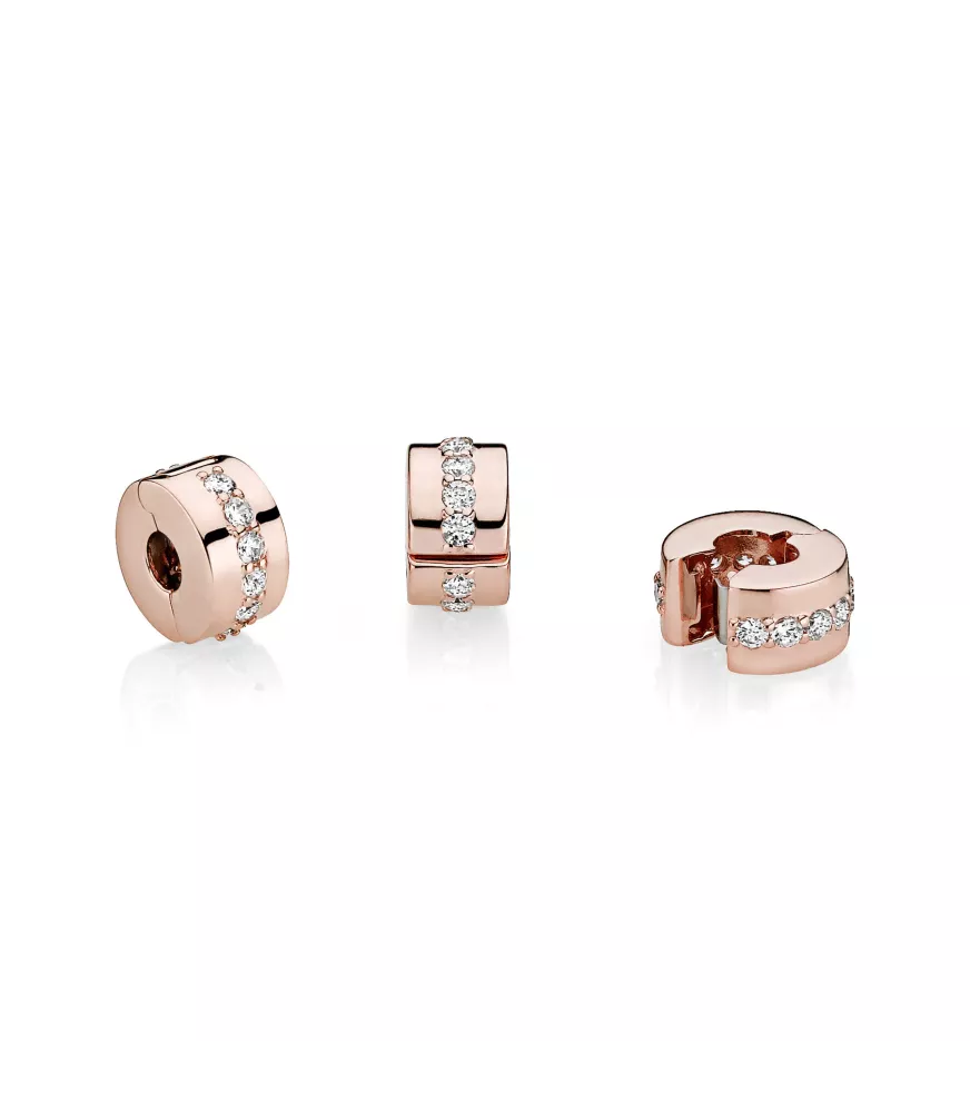 Clip Pandora Rose Fila Brillante Transparente Ref: 781972CZ