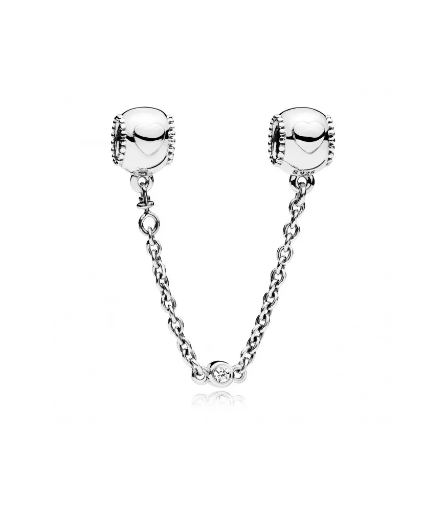 Cadena de Seguridad en plata de ley Corazones OcultosREF. 796457CZ
