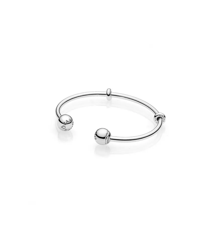 Pulsera Pandora Moments abierta con cierres Logo Pandora para charms
REF.596477