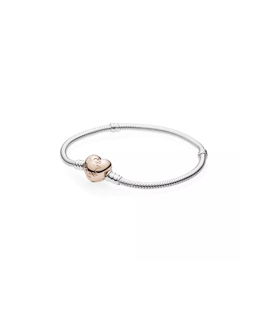 Pulsera Moments Pandora Rose con cierre Corazón para charms
REF. 580719