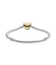 Pulsera Moments Pandora en plata de primera ley con cierre Corazón en Pandora Shine