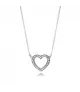 Collar corazón amado de plata de primera ley REF. 590534CZ