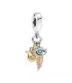 Charm colgante en plata Mano de Fátima, Ojo Turco & Pluma REF. 768785C01