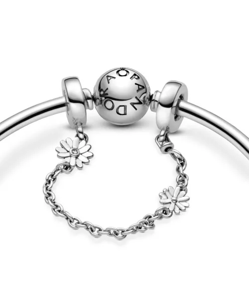 Cadena de seguridad en plata de ley Margaritas REF. 798764C01-05