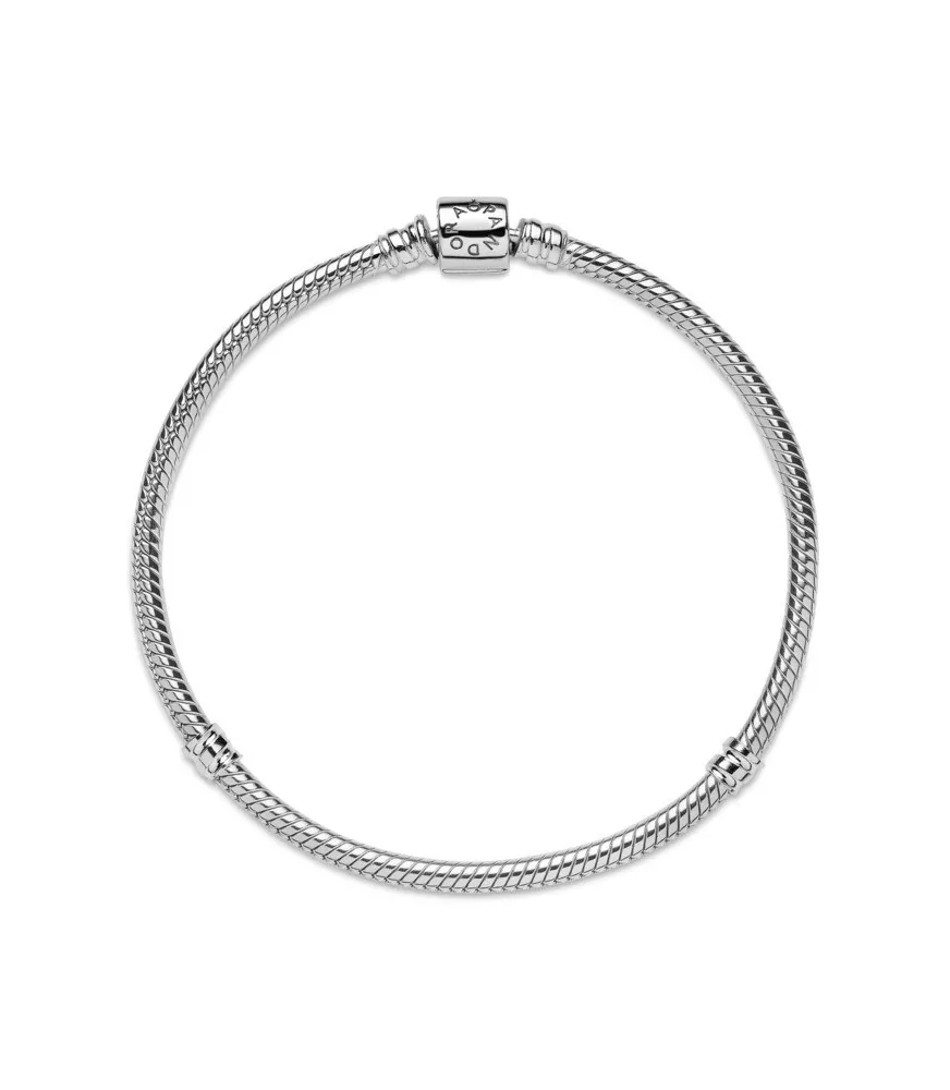 Pulsera Moments en plata de ley con cierre de barril para charms REF. 598816C00