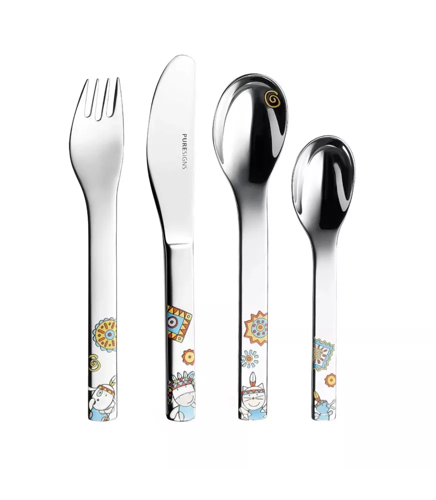 CUBIERTOS DE ACERO "INDIO"