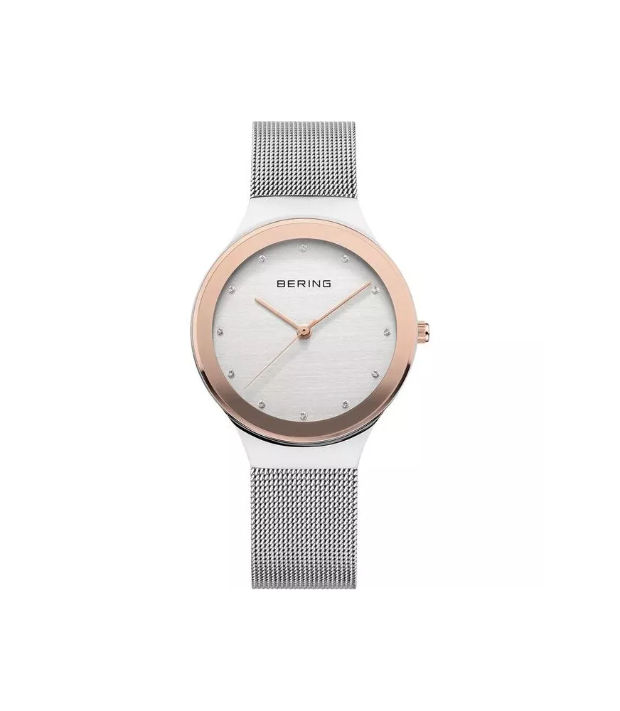 RELOJ MUJER  BERING PLATEADO Y ROSADO CLÁSICO 12934-060