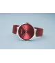 Reloj Bering rojo de mujer con caja rosada.