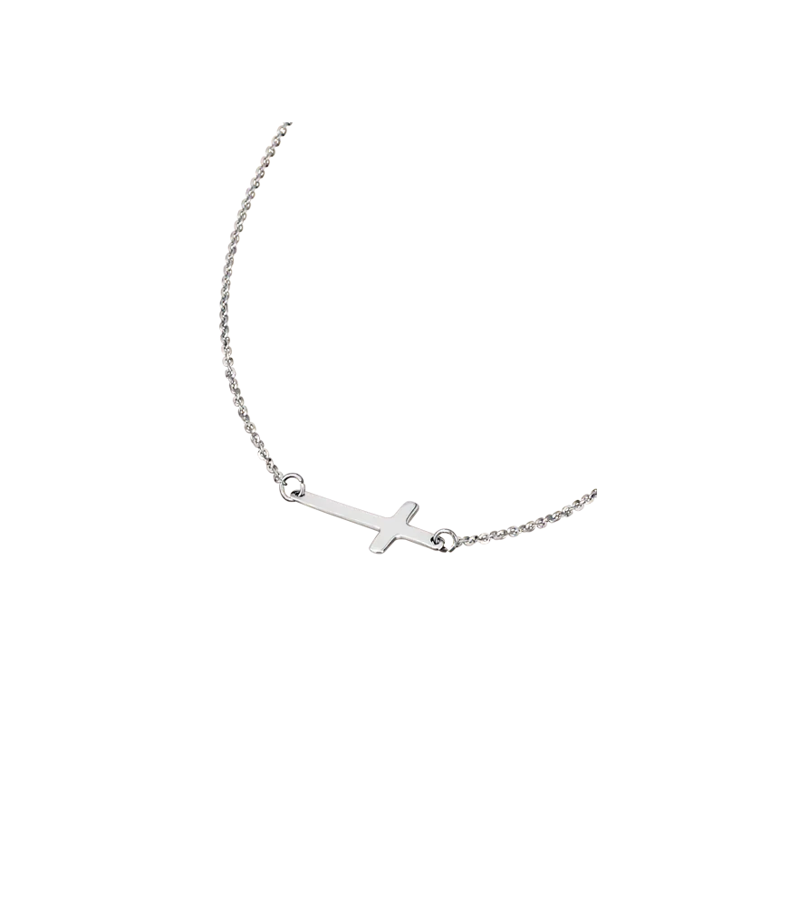 COLLAR LOTUS SILVER CRUZ LP1223-1/2