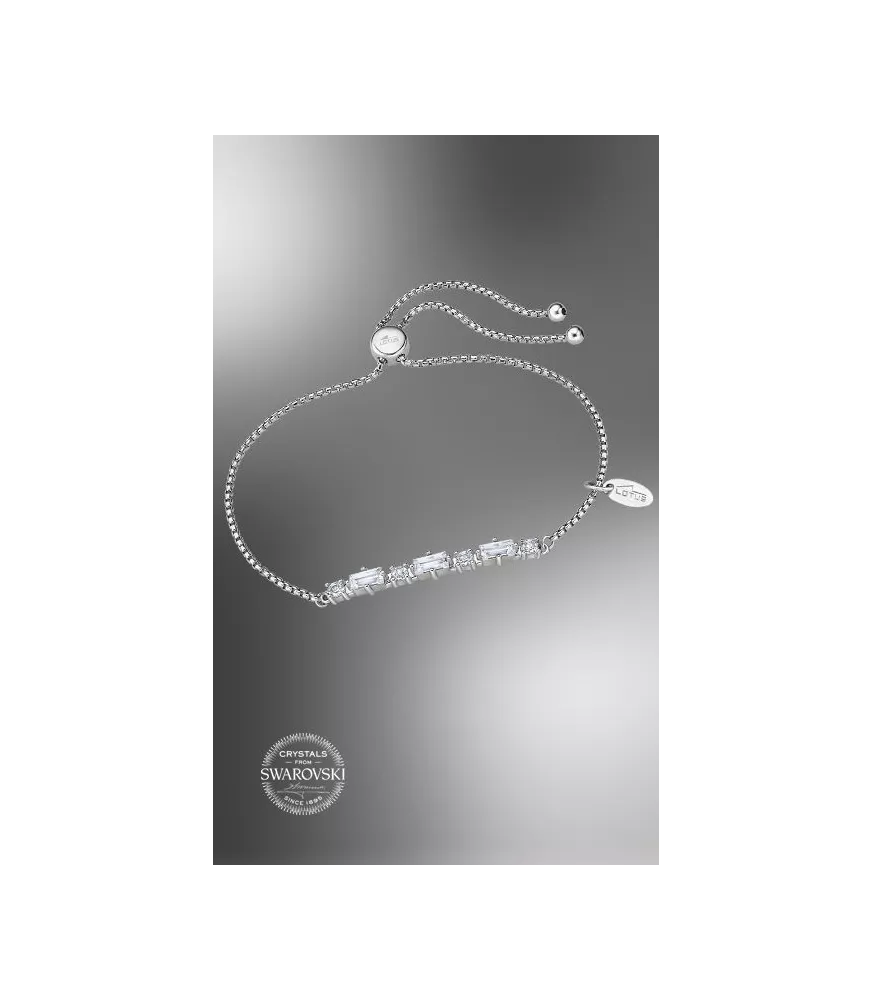 PULSERA LOTUS SILVER SWAROVSKY LP2007-2/1