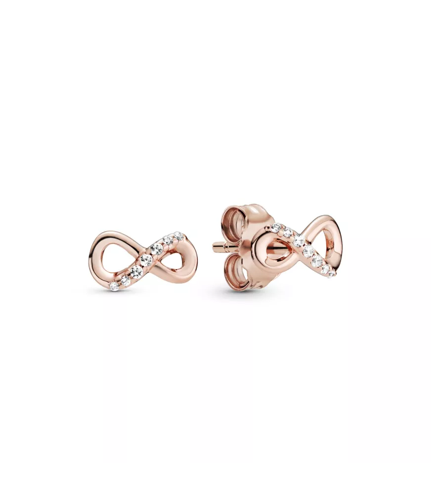 Pendientes de botón en Pandora Rose Infinito Brillantes REF. 288820C01
