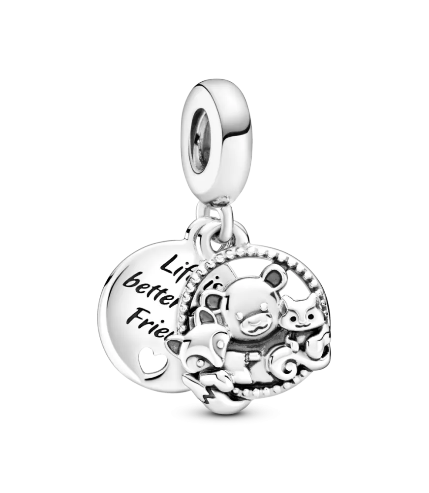 Charm colgante en plata de ley Oso, Zorro y Ardilla
799078C00