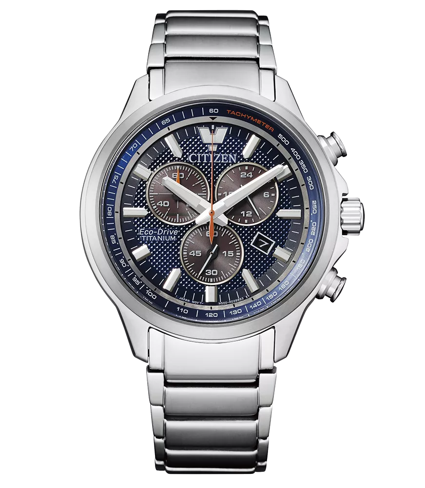 Eco-drive H500, cronógrafo, calendario y reserva de carga de 7 meses