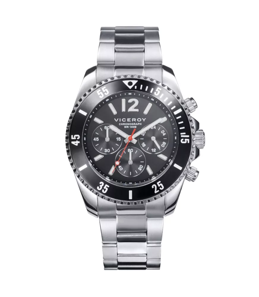 Reloj Viceroy hombre, cuarzo, analógico ,3 agujas y cronógrafo. 