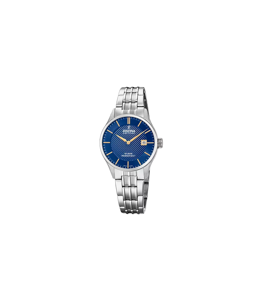 Reloj Festina Swiss Made, f20006/3 cristal zafiro